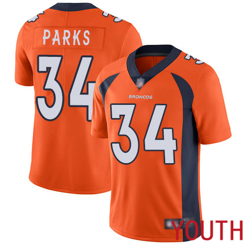 Youth Denver Broncos #34 Will Parks Orange Team Color Vapor Untouchable Limited Player Football NFL Jersey